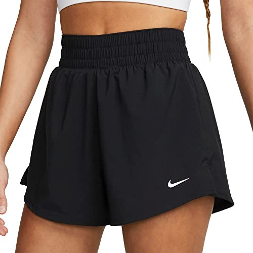 NIKE Damen One Df Hr Shorts, Black/Reflective Silv, XS EU