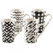 Aulica Set 4 Mugs 450ML Noir & Blanc
