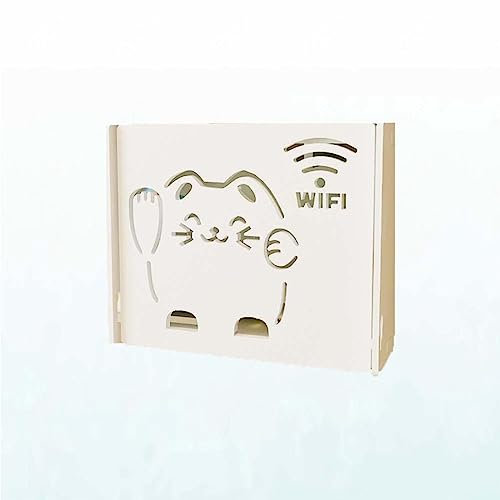 Router Box Cover Wooden Wifi Router Storage Box Wireless Router Rack Wireless Router Sort Hider,B24x8.5x20cm
