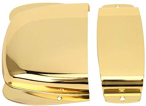 Jazz Bass Pickup Cover P Bass Bridge Cover Zinklegierung Pickup Bridge Cover Set Zinklegierung Bassive Cover für Pb E-Bass (Gold)