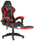 Racingreat Sedia Gaming con Poggiapiedi,Sedia da Ufficio Sedia da Gaming, Poggiatesta e Cuscino Lombare, Ergonomica In Pelle PU Sedia Da Computer Per Gamer Ufficio Casa Adulto Adolescente-Rosso