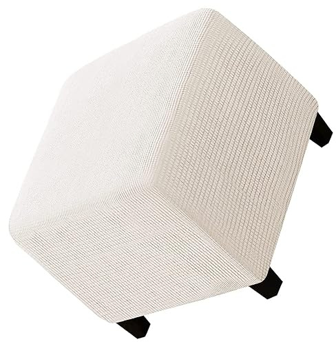 Ottomane Fußhocker Schonbezug Hockerbezug Quadratisch 40x40/50x50/60x60 Stretch Samt Husse für Fußhocker Ottomanischer Hocker-Bezug Überzug Hocker Protector Waschbar ( Color : #11 , Size : 60x60x40cm