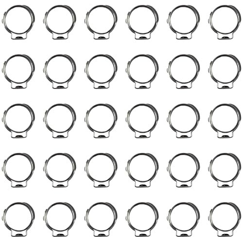 ELCAN 30 Fascette professionali ad un'orecchio in acciaio inox 304 per tubi o tubi da 8,8 a 10,5 mm. Serraggio a 360º. Utilizzato tutti i tipi di gas e liquidi con o senza pressione