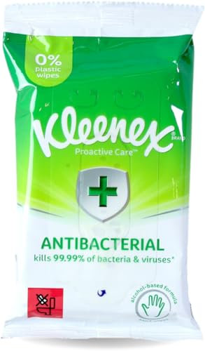KLEENEX PF ANKLEENEXTIBAC WIPES 12 (KLEENEX PLASTIC FREE ANTI BACTERIAL WIPES 12SC)