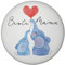 Elefant Mutter und Kind Magnet rund mit Spruch Beste Mama Muttertagsgeschenk mit Herz Liebe zelebrieren Familie Ehren Tier-Motiv Magnet