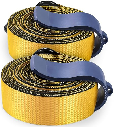 GALVANOX Spanngurt-Halterung Organizer Klammern [2er-Pack] – Universelle Aufbewahrung für 25 mm & 38 mm Gurte (alle Längen) – Industrielle Heavy-Duty J-Klammern mit Aufhänge-Haken