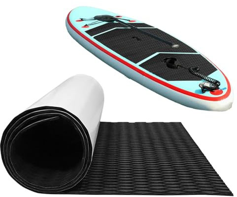 Surfboard Traction Pad, Boat Flooring EVA Foam Decking, Anti-Slip Surfboard Grip Pad, 5mm Deck Grip Mat, Surfboard Deck Pad, Traction Pad for Surfboard Skimboard Paddleboard Shortboard RV Kayak