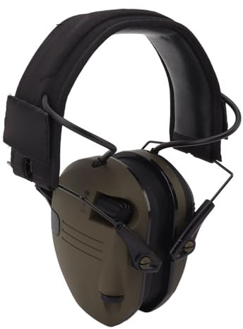 Auricolari Elettronici con Riduzione del Rumore Falciatura Caccia Cuffie da Giardino Pickup Vocale Cuffie Isolamento Acustico Strumenti Montati Sulla Testa Utensili (GREEN)