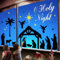 JarThenaAMCS 6 Blatt Weihnachten Krippen-Fensteraufkleber Heilige Nacht Krippe Silhouette wiederverwendbare Fensteraufkleber für Weihnachten, Party, Festival, Feier, Dekoration