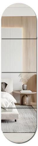 DARANCA Autocollants for Miroir Mural, Carreaux de Miroir carrés, Lot de 4 Autocollants for miroirs en Acrylique Pleine Longueur for Murs, Miroir en plexiglas Auto-adhésif sûr 40 x 40 cm