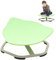 Sensorischer Drehstuhl für Kinder, Karussell Autismus Drehstuhl, Training Physische Koordination und Gleichgewicht, Balance Stuhl für Kinder 54x54x27 cm, lichtgrün