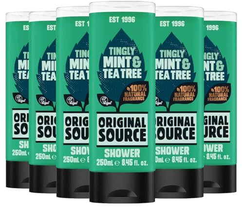 Originaal Sourcee Shower Gel & Body Wash 6 x 250 ml (Mint & Tea Tree)