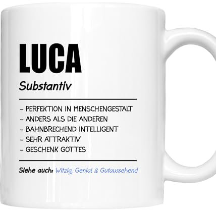 Luca Tasse | Mann Junge Namen Vorname Kosename Rufname Kaffeebecher | Definition Luca Geschenk