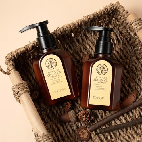 2 Stück Marokkanisches Arganöl Haarshampoo, Marokko Arganöl Shampoo, Reinigt Sanft, Glättet Krauses Haar, Spendet Feuchtigkeit Und Glanz, Tiefenreinigend, Geschmeidig, Für Alle Haartypen Geeignet