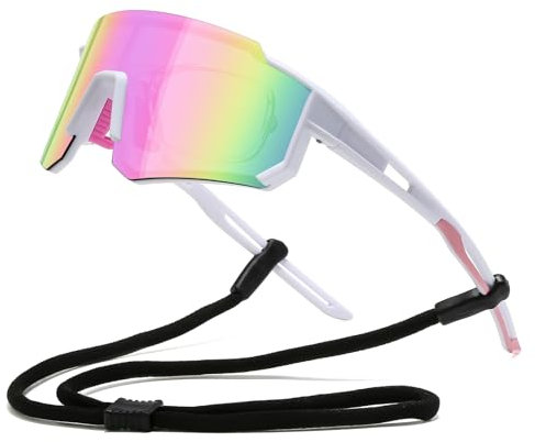Suertree Fahrradbrille Sportbrille Damen Herren, Schnelle Brille, Leichte Kurzsichtige Polarisiert Sport Sonnenbrille mit UV400 für Sonnenschutz, Angeln, Reisen, Outdoor-Aktivitäten