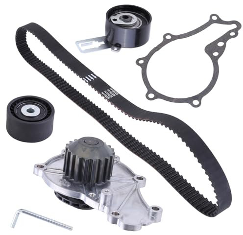 iSpchen Timing Belt Kit with Water Pump 1613561980 for Peugeot 207 208 308 508 2008 3008 4008 5008 for Citroen Berlingo C3 C4 C5 DS3 DS4 DS5 Timing Belt Kit Replaces 1684448280 1787859 1855729