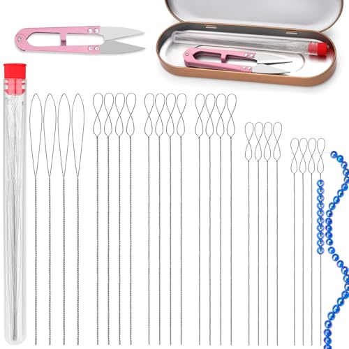 26 Stück Perlennadeln, 6 Größen (0,2 Mm-0,7 Mm) Perlennadeln zum Auffädeln | Perlennadel Mit Aufbewahrungsbox, Perlennadeln Zum Auffädeln Von Perlen Auffädeln Von Schmuckherstellung & DIY Handarbeiten