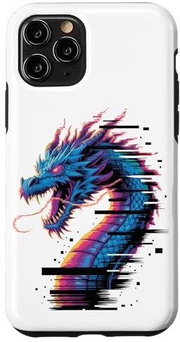 Glitch Art Dragon Mythical Creature Dragons Case for iPhone 11 Pro