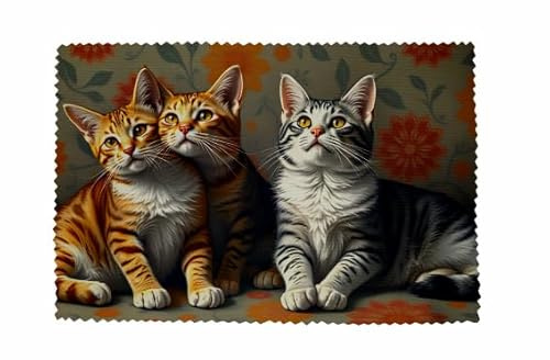 U24 Brillenputztuch Katzen Motiv Nr. 6 Glasreinigungstuch Microfasertuch