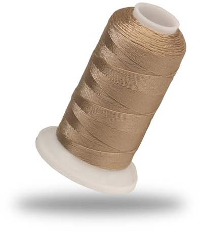 Lialina Nähgarn 100% Polyester/Extra starkes Garn 250m / Ledergarn für dicke Stoffe/OEKO-TEX zertifiziert/Stärke 30 / robuster Zwirn (Beige)
