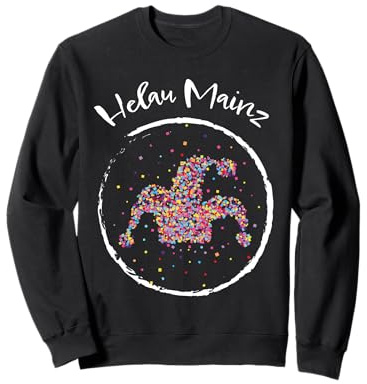 Helau Mainz Narrenkappe Karneval Fasching Fasnacht Konfetti Sweatshirt