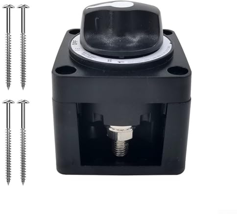 Interruptor selector de batería marina de 4 posiciones, aislador para barcos, caravanas, 32 V CC, 300 A, corriente continua apagada, 1, 2, 1+2, corte de circuito