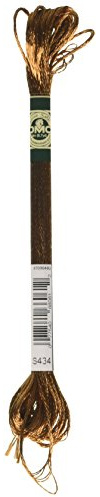 DMC 1008F-S434 Shiny Radiant Satin Floss, Sepia Brown, 8.7-Yard