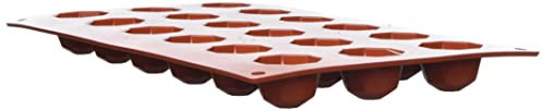 silikomart | SF048 Silikonform für DIAMANTE Monoportionen, antihaftbeschichtet, 18 Kavitäten, 1er Pack Kuchenform, Ø 35 h 23 mm, Made in Italy