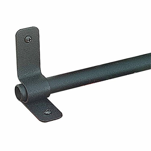 Renovators Supply Manufacturing Schwarze Teppichstange für Treppenläufer, Stangenrohrhalter mit Halterungen und Befestigungsmaterial, 39 5/8 Zoll