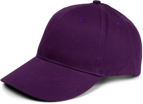 styleBREAKER Unisex 6-Panel Baseball Cap | gebürstete Baumwolle | Klettverschluss verstellbar | einfarbiges Basecap für Damen und Herren, Farbe:Lila