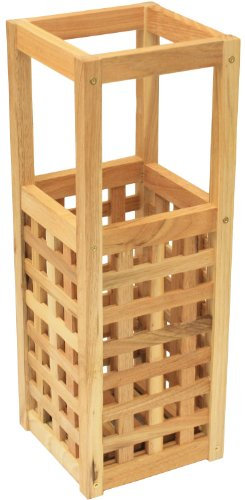 Maribelle Small Square Wooden Umbrella/Walking Stick Storage Bin Stand