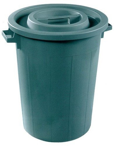 Plastime Poubelle sans Couvercle, Green, 100 Litre