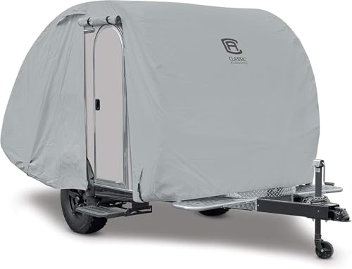 Classic Accessories Over Drive PermaPRO Tropfenförmige Anhängerabdeckung, passend für 2,4 m - 3,4 m L x 1,5 m B Anhänger