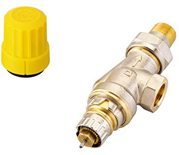 Danfoss Ventilgehäuse RA-UN 10 R 3/8, UK (Axial), matt vernickelt 013G3041