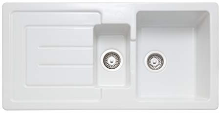 Rangemaster CAU10102WH/ Austell Ceramic Sink Sit, White