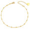 VU100 Bracelet de Cheville pour Femme Fille avec Chaîne réglable perles en Acier Titane, Bijoux Cadeau, Or