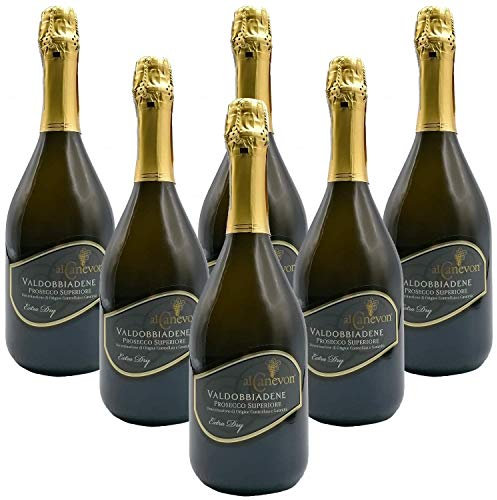 Prosecco Valdobbiadene Offerta Prosecco Superiore Extra Dry DOCG Conegliano Valdobbiadene 6 Bottiglie Da 750 Ml – Vendemmia A Mano
