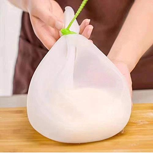 XIYUAN Large Silicone Kneading Bag, Reusable Food-Grade Silicone, Multifunctional Dough Mixer, Non-Stick, Easy to Clean, Clear/Transparent, Rectangular, 10.6 x 16