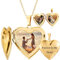 RWQIAN Personalisierte Kette Foto Medaillon zum Öffnen Bilder Photo Amulett Anhänger Gravierte Text Schmuck Oval/Herz/Runde 45+5CM