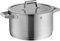 WMF Comfort Line Cacerola alta de 24 cm, tapa de vidrio, cacerola de inducción 5,7 l, acero inoxidable mate Cromargan, escala interior, apilable, sin recubrimiento