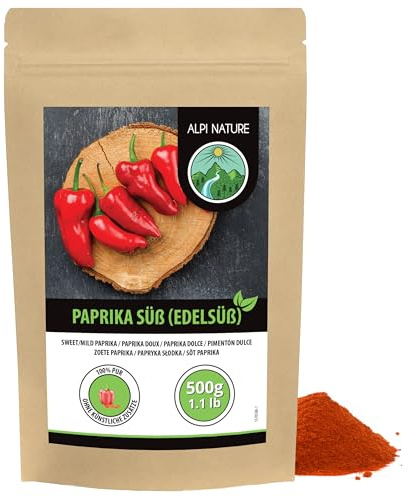 Alpi Nature Sött Paprikapulver 500g, Malen Röd Paprika, Paprikakryddpulver, Sött Paprika Pulver
