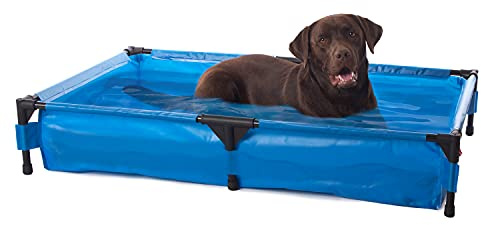 K&H Dog Pool, Portable Pet Bath, X-Large 50x32in, Chill Blue