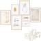 myDreamwork | Premium Poster Set - 7 Beidseitige Bilder Gold – Deko Gold für Schlafzimmer und Wohnzimmer | Goldene Deko | Bilder Gold – ohne Bilderrahmen | (4xA3 / 1xA4 / 2xA5)