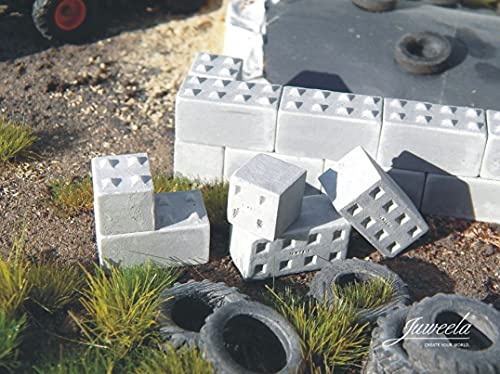 Juweela 28330 Betonblöcke Noppen 8+4 - 1:87 - Neu - OVP
