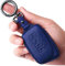 Tukellen for Lexus Leather Key Fob Cover with Keychain Compatible with Lexus RX ES GS LS NX RS GX LX RC LC Smart Key-Blue, Blue, Medium