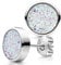 Materia Quarz Ohrstecker rund Opal-Weiß 925 Silber SO-74-Opal-Weiss