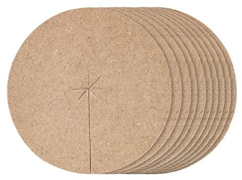 La cordeline Lot de 10 Disques de Paillage Feutre de Jute 700gr/m², 30cm CJN10E-L10 Naturelle