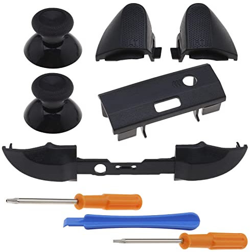 eMagTech Kit de réparation de 9 pièces de rechange LB RB LT RT Bumper Trigger Clous de pouce avec tournevis T6 T8 compatible avec manette Xbox Series X & S [Video Game]