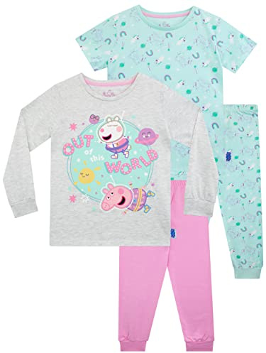 Peppa Pig Girls Astronaut Pyjamas 2 Pack