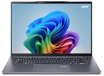 Acer Swift Go AI SFG14-01 Laptop - Qualcomm Snapdragon X Plus - 8 Core, 16GB, 1TB SSD, Integrated Graphics, 14.5 Inch Full HD, Windows 11, Gunmetal Grey